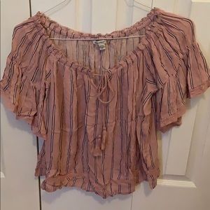 American eagle off the shoulder blouse